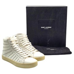 Saint Laurent Court Hi Top Women's Sneakers White EU 37 US 7 - NWB
