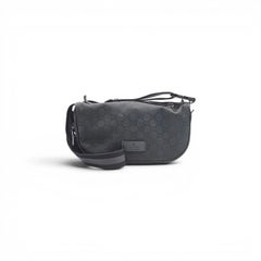 Gucci GG Monogram Nylon Belt Bag Fanny Pack Black 449182 - Preowned