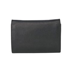 Tom Ford Aube Black Leather Crossbody Clutch Wallet Bag Black - Preowned