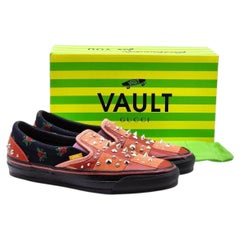 Gucci x Vans Vault OG Classic Checkered Studded Slip-On Sneakers US 10 Red - NWB