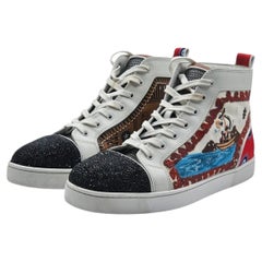 Christian Louboutin Greekaba No Limit High Top Embroidered Sneakers EU 45 US 12