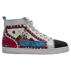 Baskets montantes brodées Christian Louboutin Greekaba No Limit, taille 45 (UE) / 12 (US)