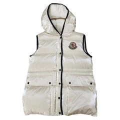 Moncler Hera Hooded Down Gilet White Women’s Size 3 - NWT
