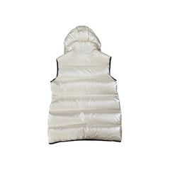 Moncler Hera Hooded Down Gilet White Women’s Size 3 - NWT