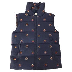 Moncler x Palm Angels Henon Down Gilet Vest Blue Men’s Size 2 Medium - NWT