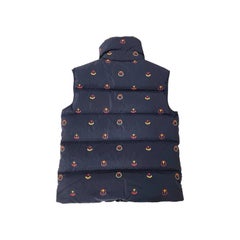 Moncler x Palm Angels Henon Down Gilet Vest Blue Men’s Size 2 Medium - NWT