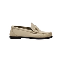 Saint Laurent Le Loafer YSL Monogram Leather Loafers White EU 36 US 6 - NWB