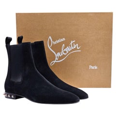Christian Louboutin So Roadie Flat Suede Boots Black EU 39.5 US 6.5 - NWB