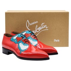 Christian Louboutin Chrisolido Leather Oxford Shoes Red EU 42 US 9 - NWB