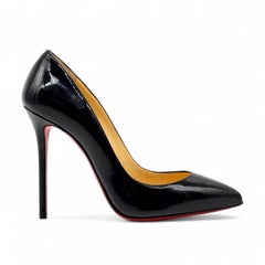 Christian Louboutin Pigalle Patent Leather Pumps 100mm in Black EU 35 US 5 - NWB