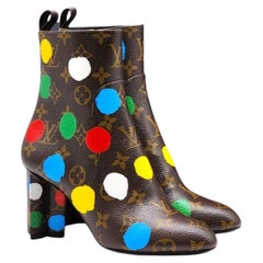 Louis Vuitton x Yayoi Kusama Monogram Dots Coated Ankle Boots EU 36 US 6 - NWB