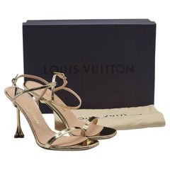 Louis Vuitton Blossom Leather Sandals in Gold EU 36 US 6 - NWB