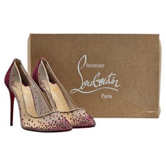 Christian Louboutin Follies Strass Mesh Crystal Pumps Red EU 35.5 US 5.5 - NWB