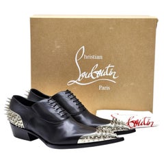 Christian Louboutin Cheliviss Meteor Leather Oxford Shoes EU 40.5 US 7.5 - NWB