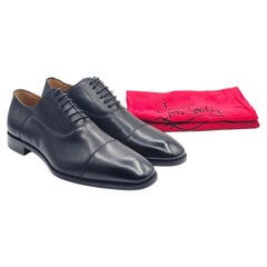 Scarpe Oxford in pelle Christian Louboutin Greggo, nere, taglia EU 41, US 8 - Come nuove