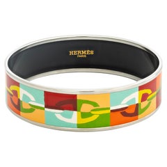 Auth. Bracelet Hermès Chaîne d'Ancre Optique ESP - 70-20 - Rouge, bleu, vert - Neuf