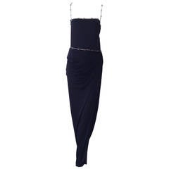 1998 Gianni Versace backless barbed wire strap gown