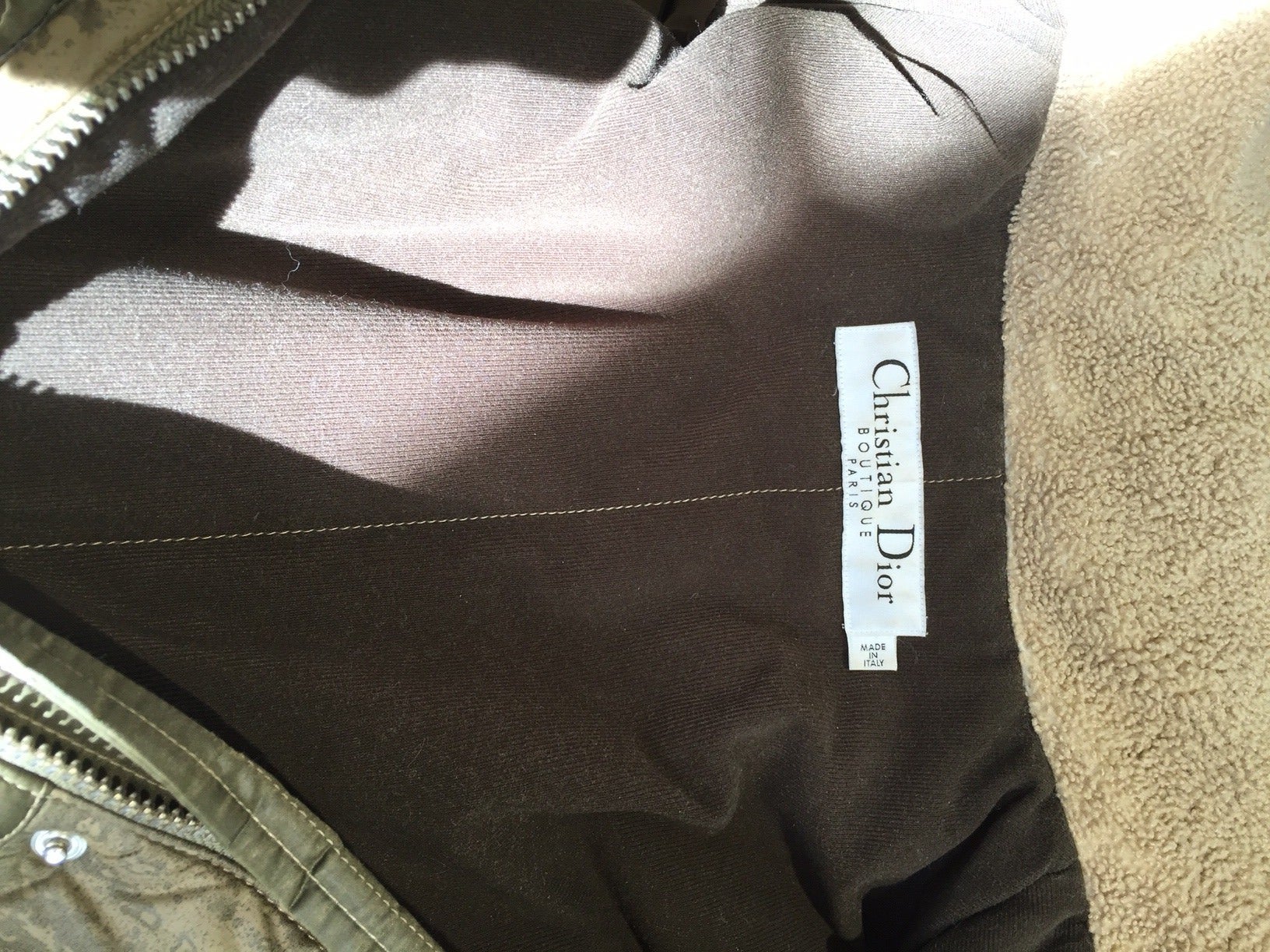 Chrisitian Dior Galliano Camo coat In Good Condition In Beverly Hills, CA