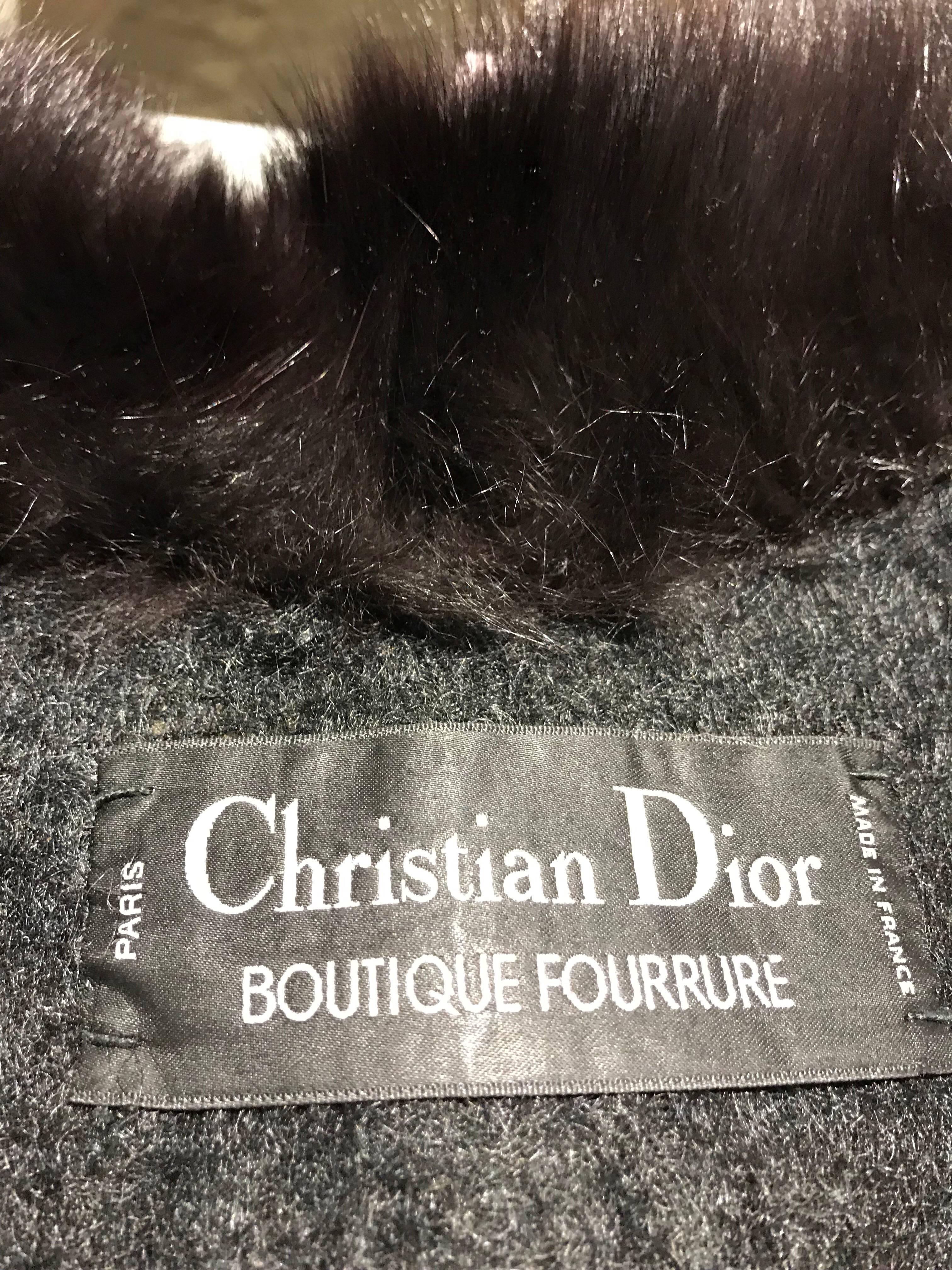1970s Christian Dior Suede Leopard Print Cape with Fox Fur Collar In Good Condition In Beverly Hills, CA