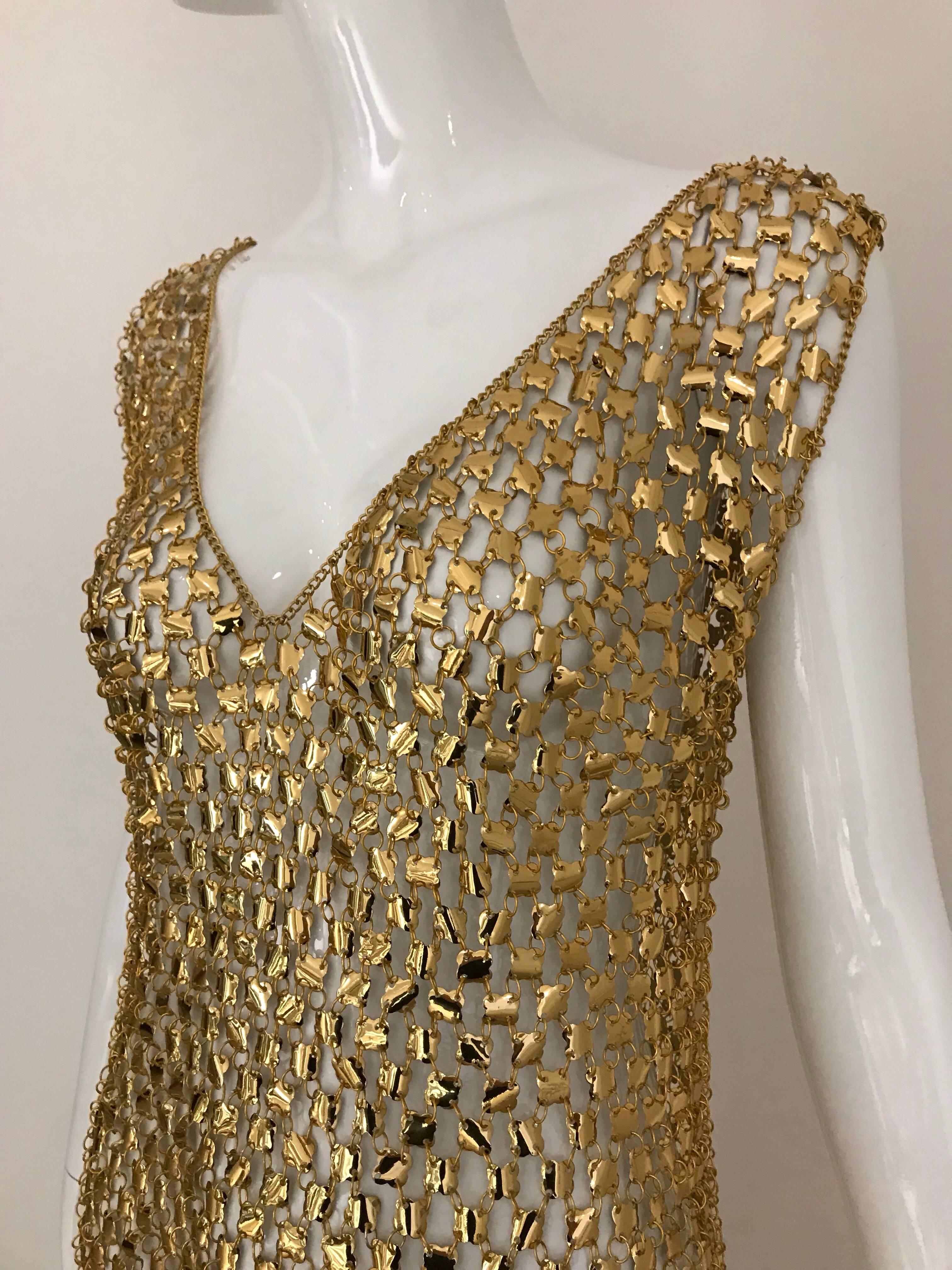 paco rabanne gold dress