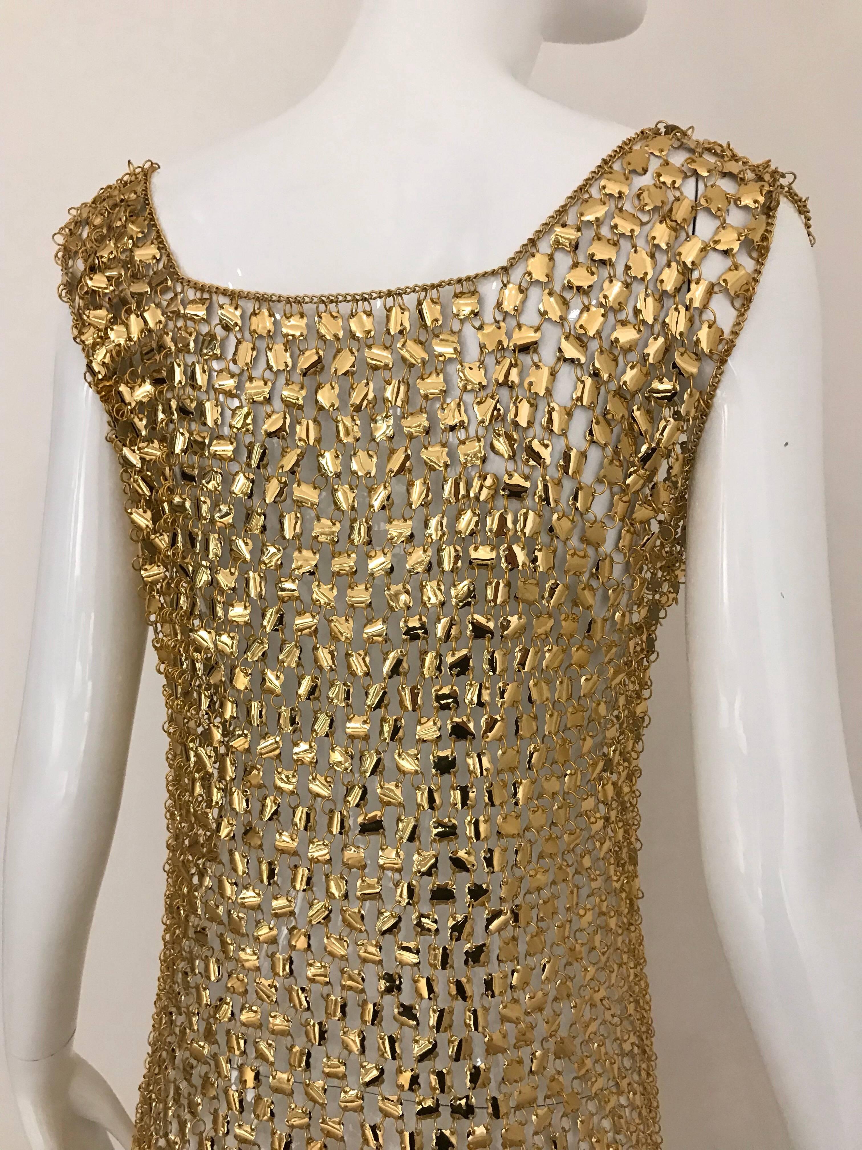 chain dress gold