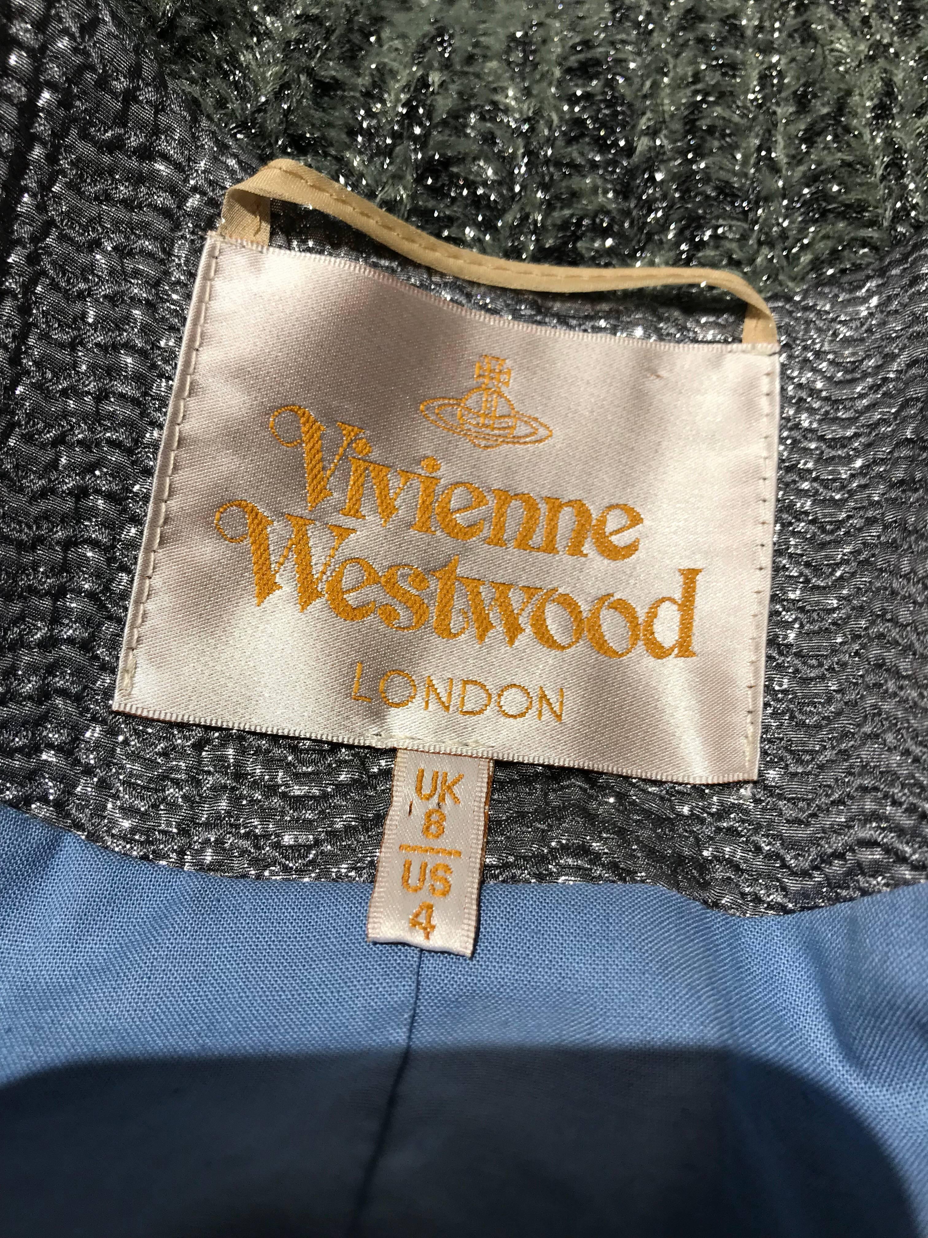 Gray Vivienne Westwood Metallic Grey  Jacket 