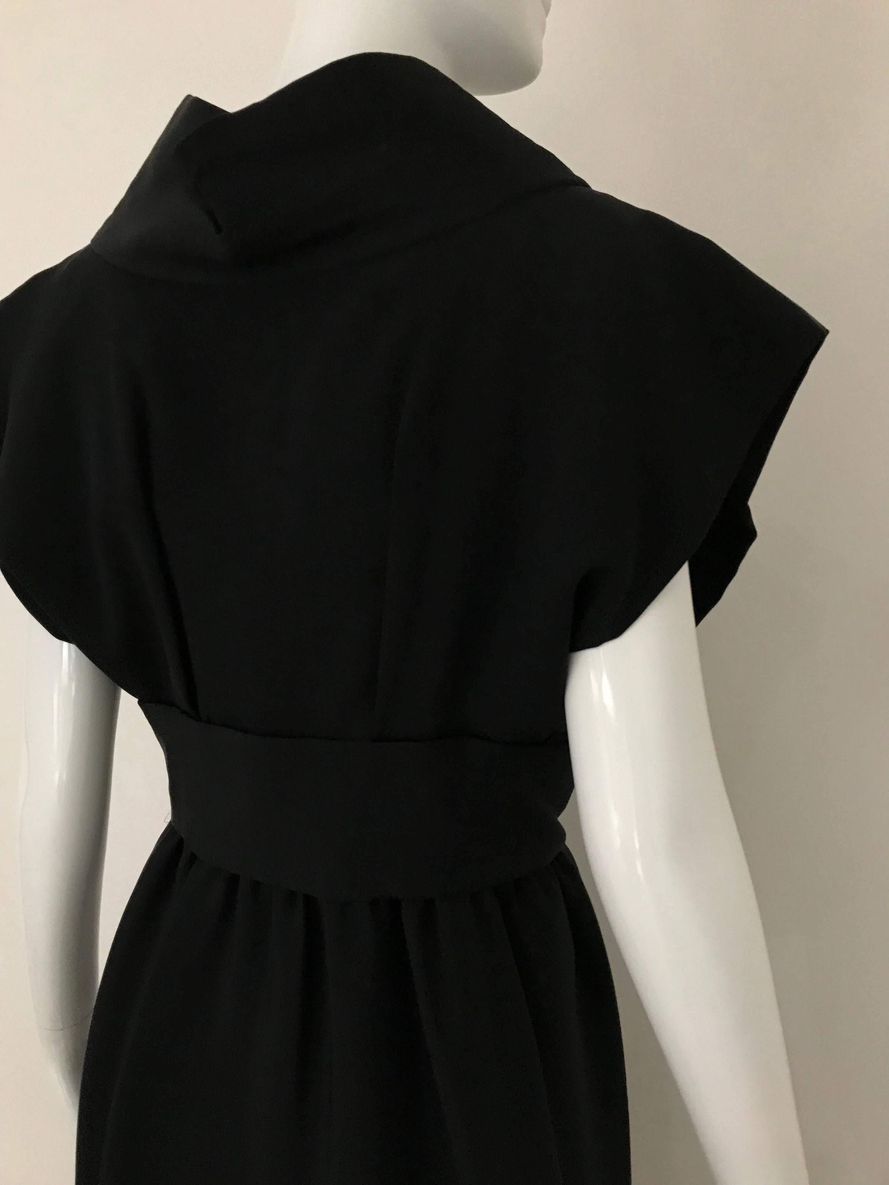 1960s Norman Norell Black Obi Dress  2