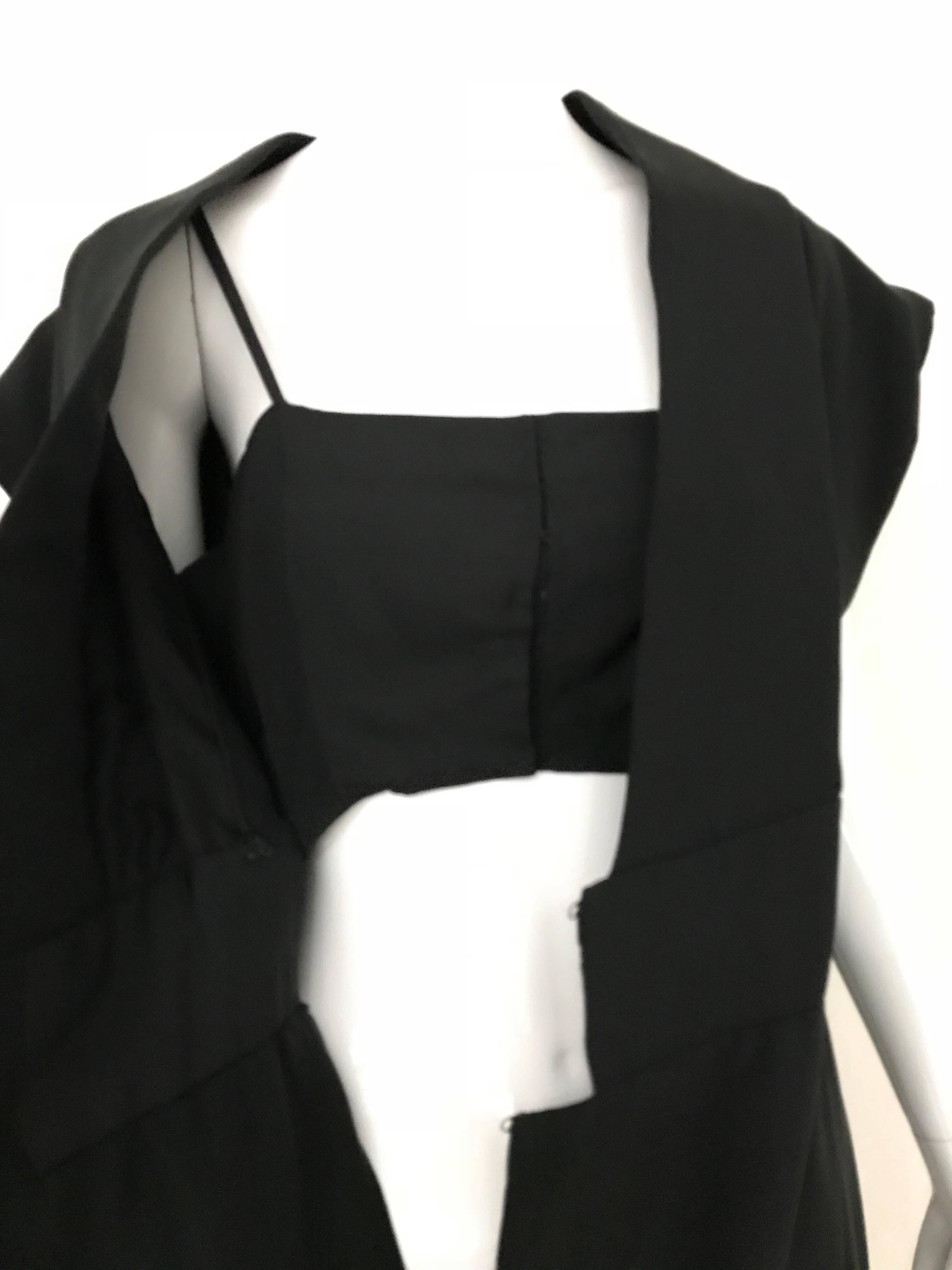 Women's 1960s Norman Norell Black Obi Dress 