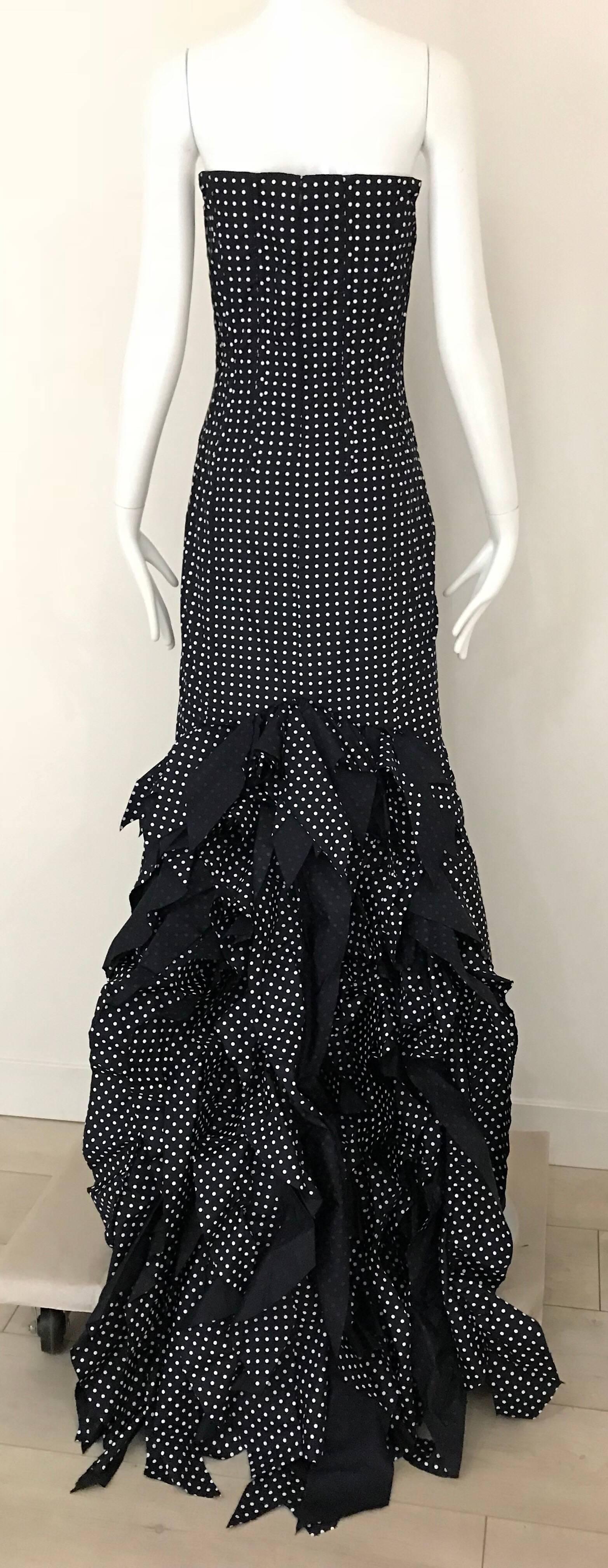 oscar de la renta polka dot dress