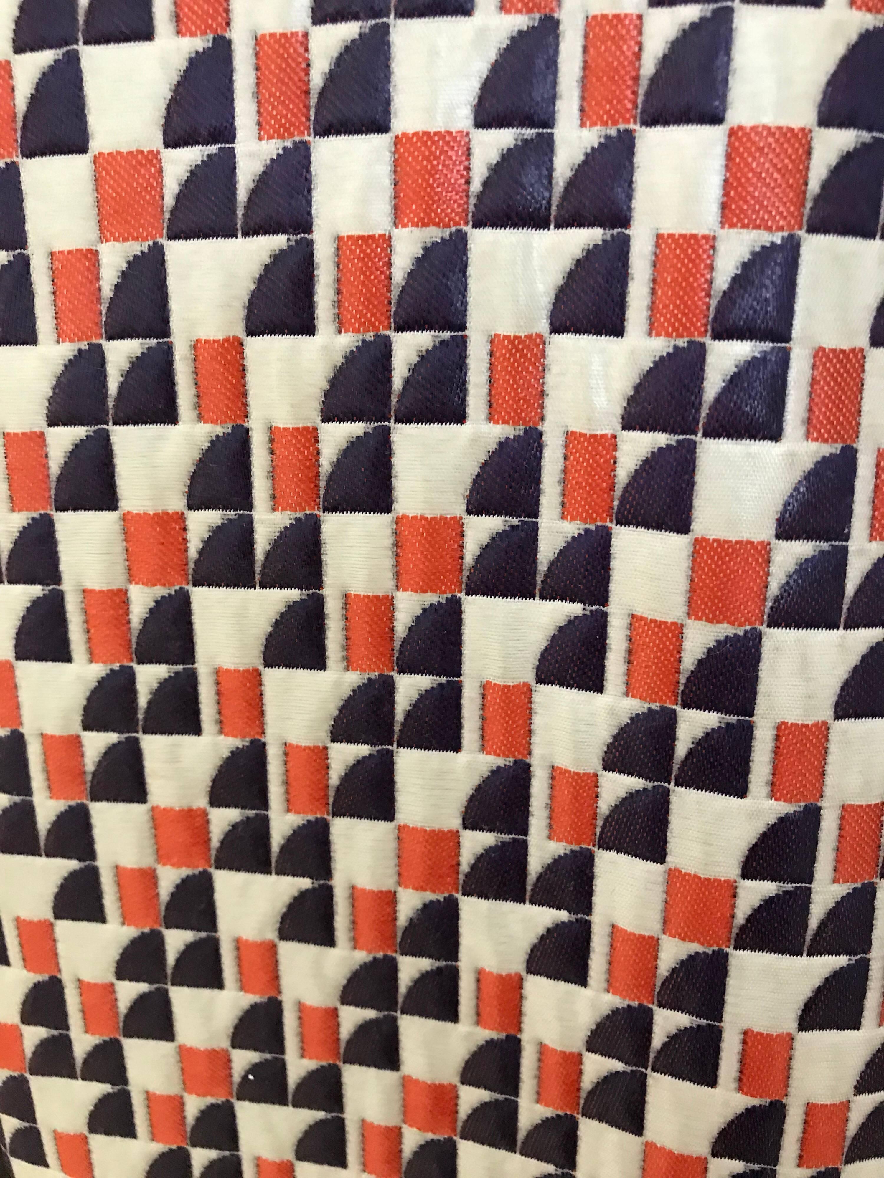 Beige 1960s Multi Color Checkered Print Coat For Sale