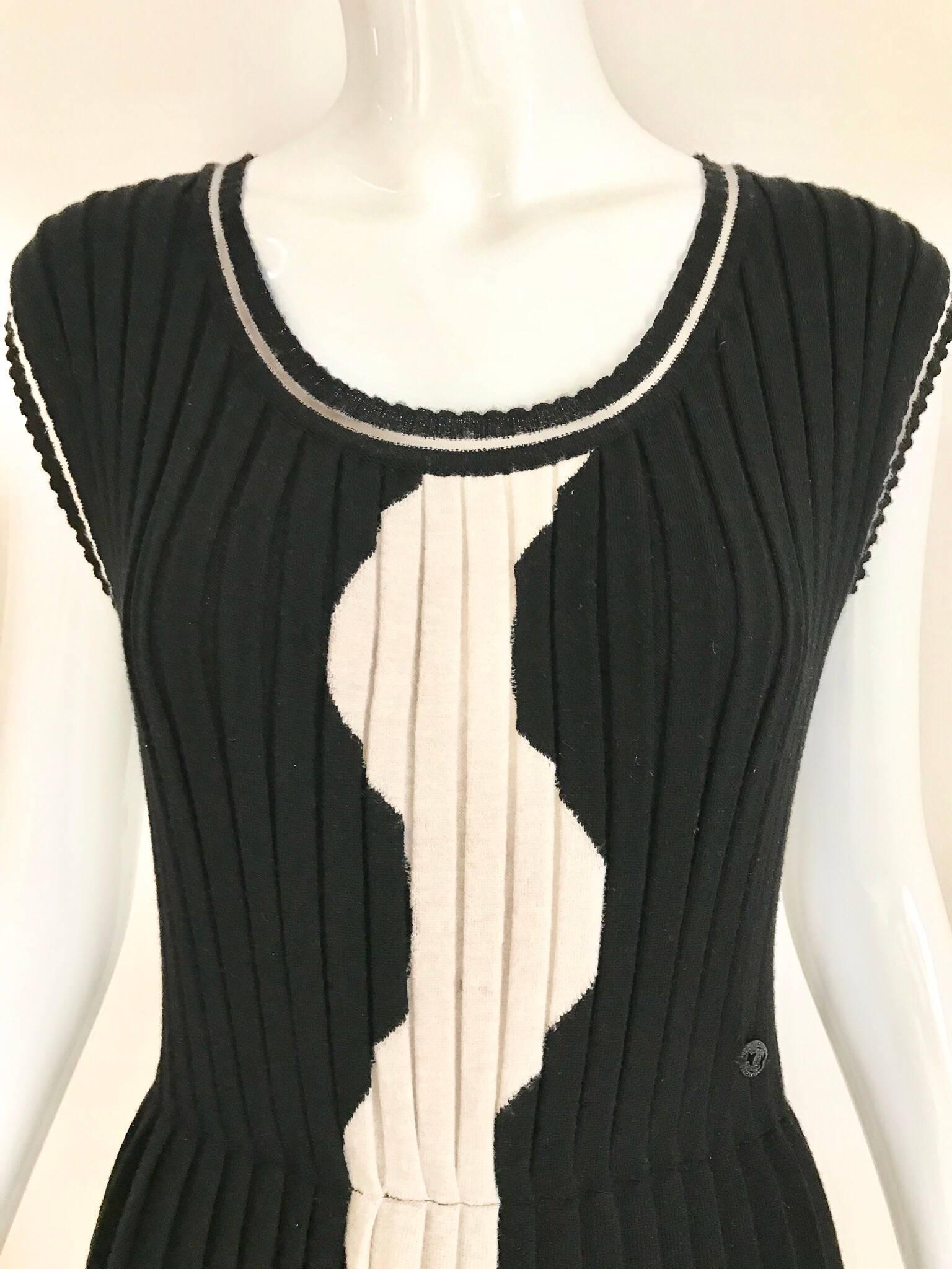 chanel black knit dress