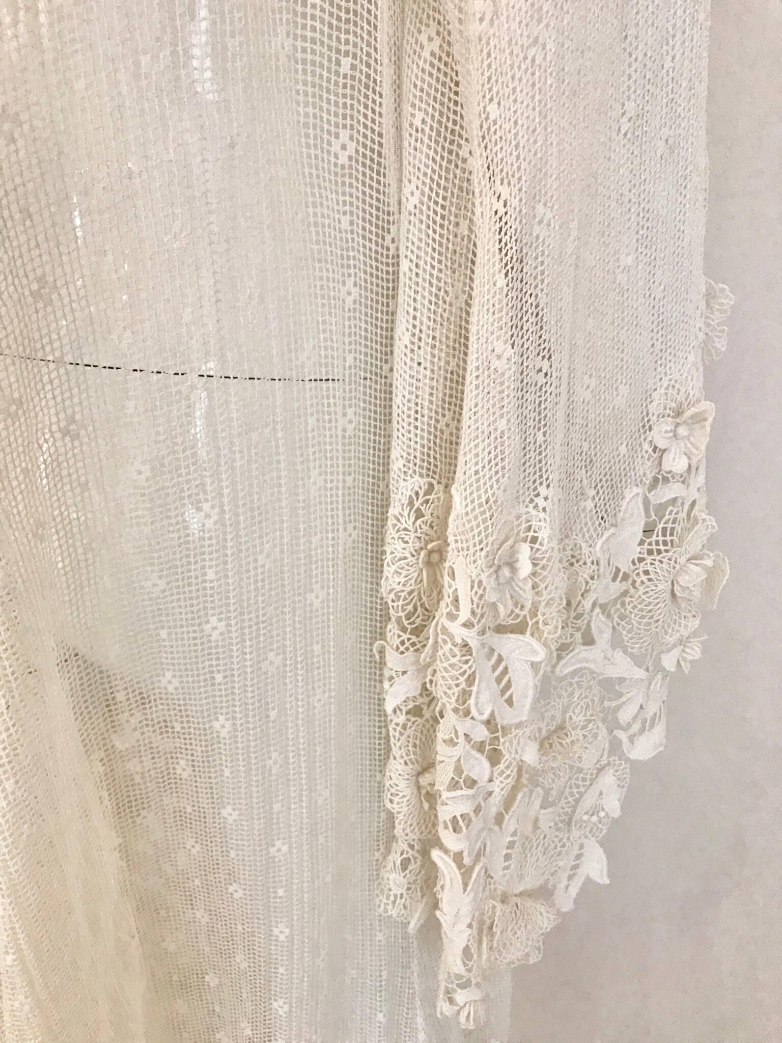 Edwardian Battenberg Lace Coat In Good Condition In Beverly Hills, CA