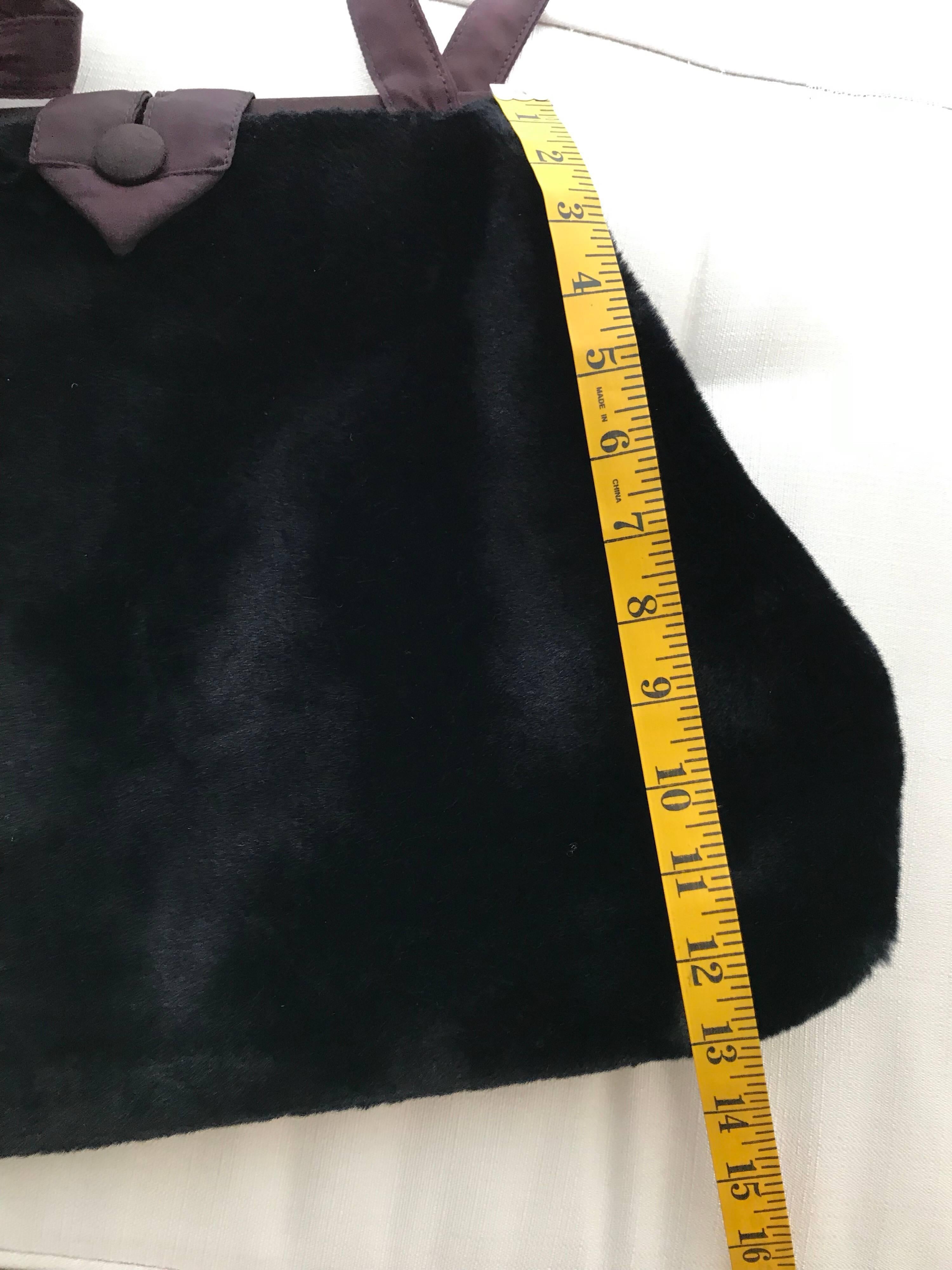 Women's 1980s Norma Kamali  Faux Fur Oversized Shoulder Bag For Sale