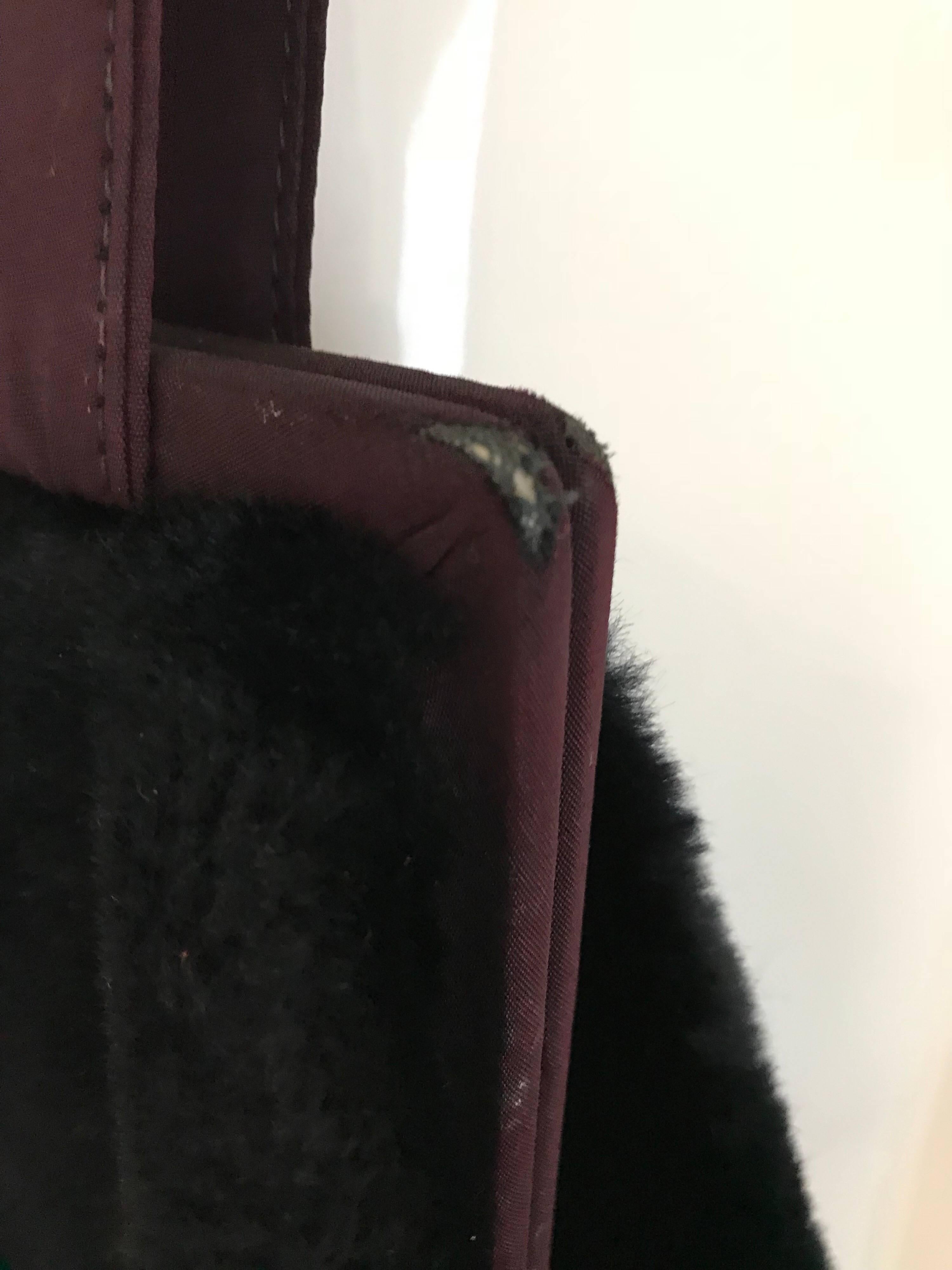 1980s Norma Kamali  Faux Fur Oversized Shoulder Bag  For Sale 2