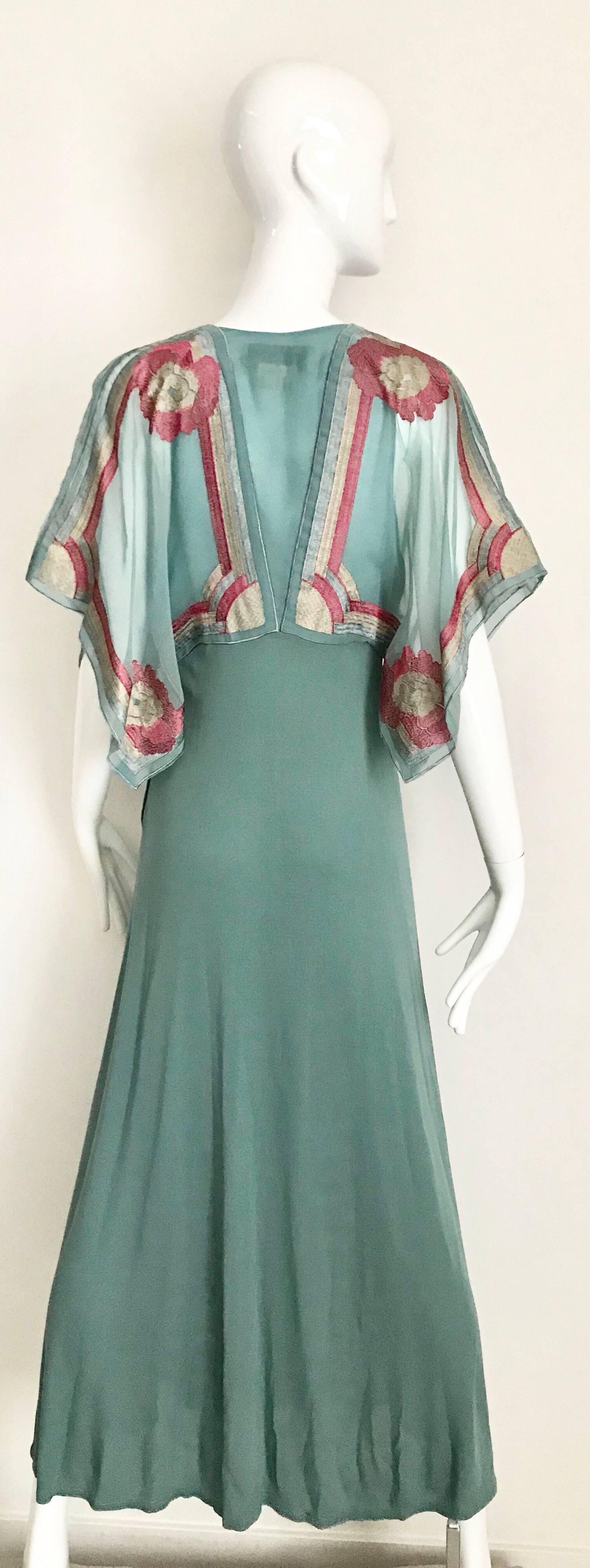 Janice Wainwright Green Jersey Dress, 1970s 2