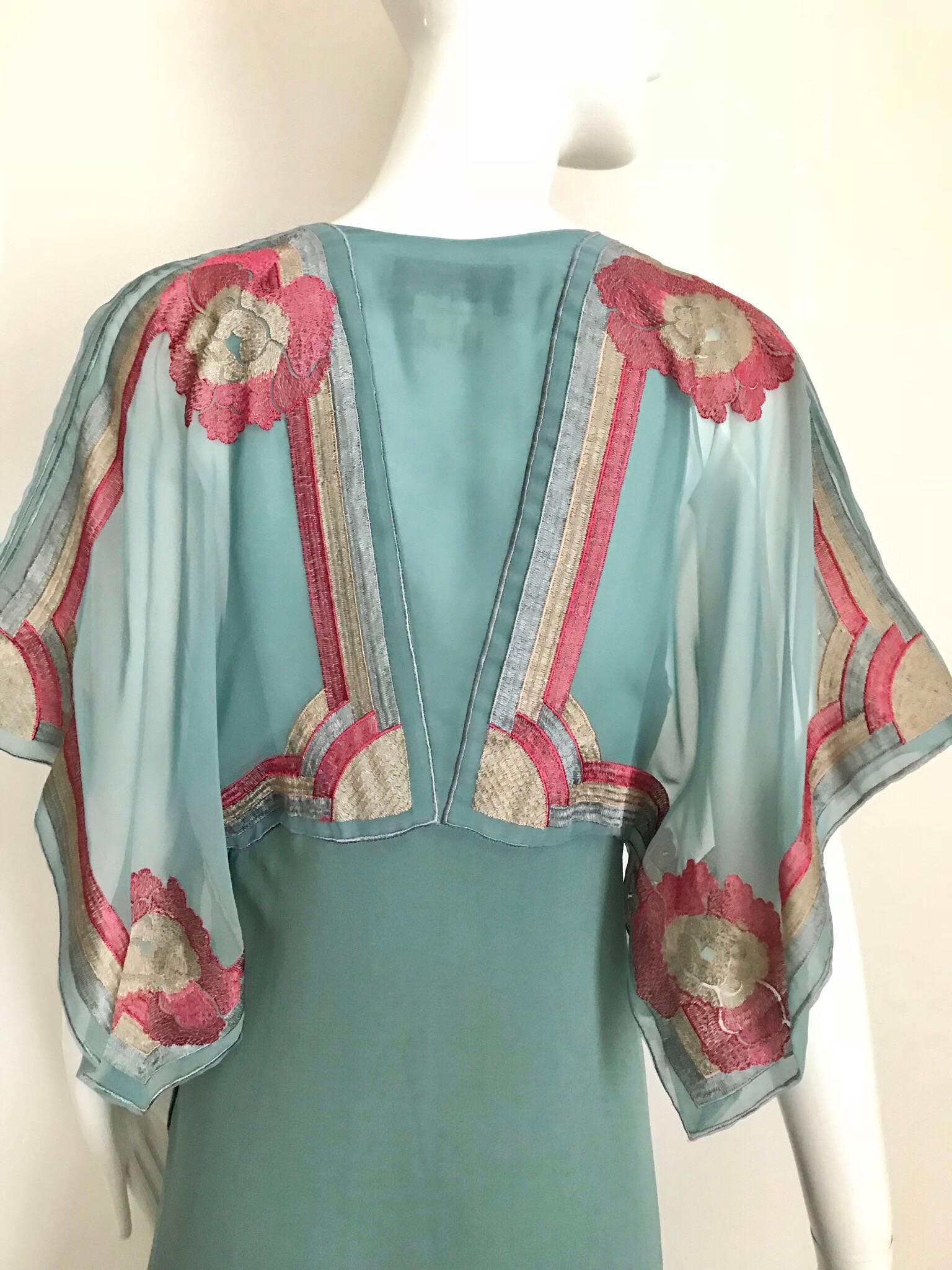 Janice Wainwright Green Jersey Dress, 1970s 3