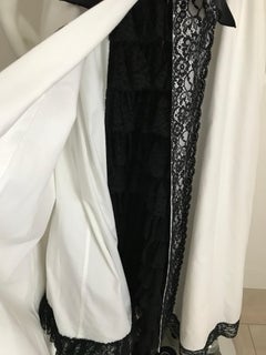 Chanel White and Black Cotton Pique Strapless Cocktail Dress, 1980s