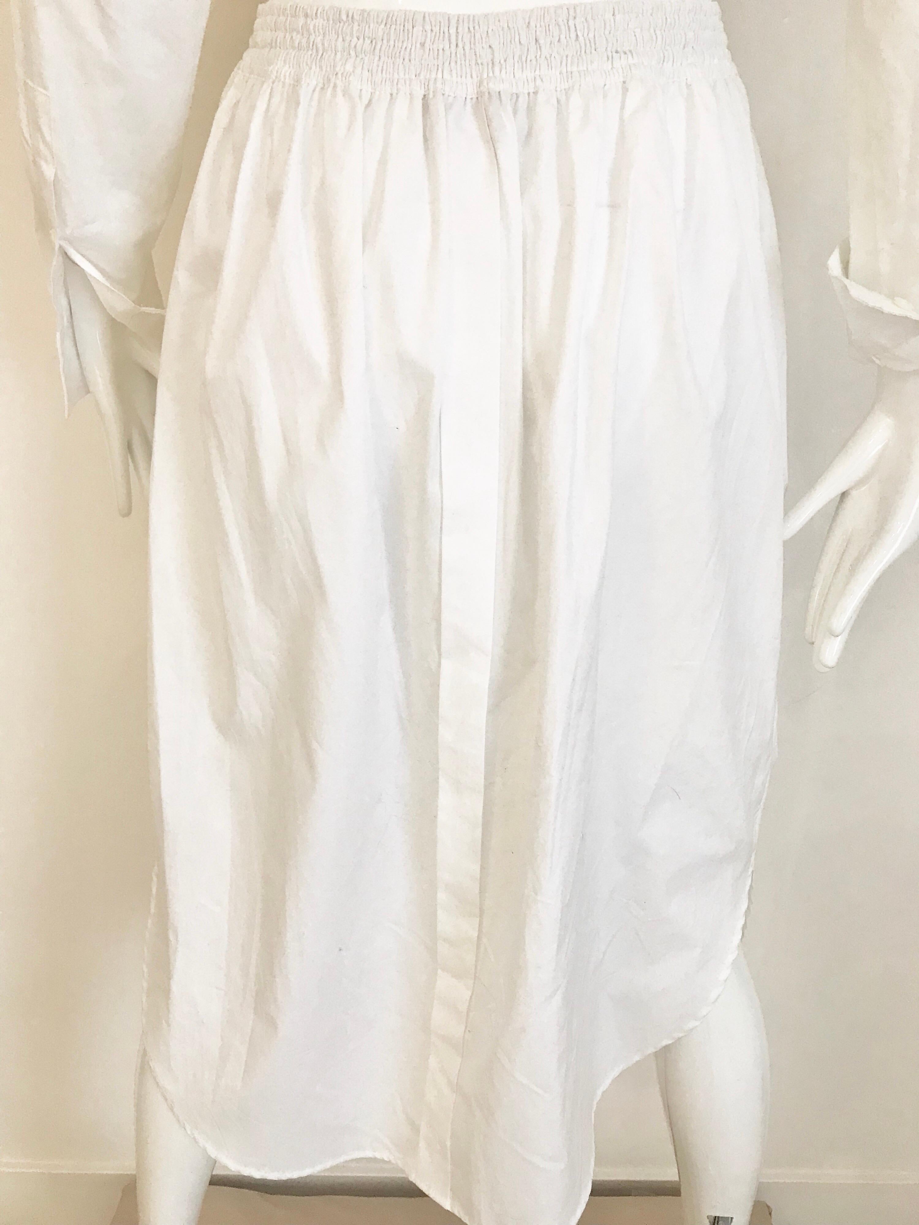 Jean Paul Gaultier White Cotton Crop Top and Skirt (Grau)