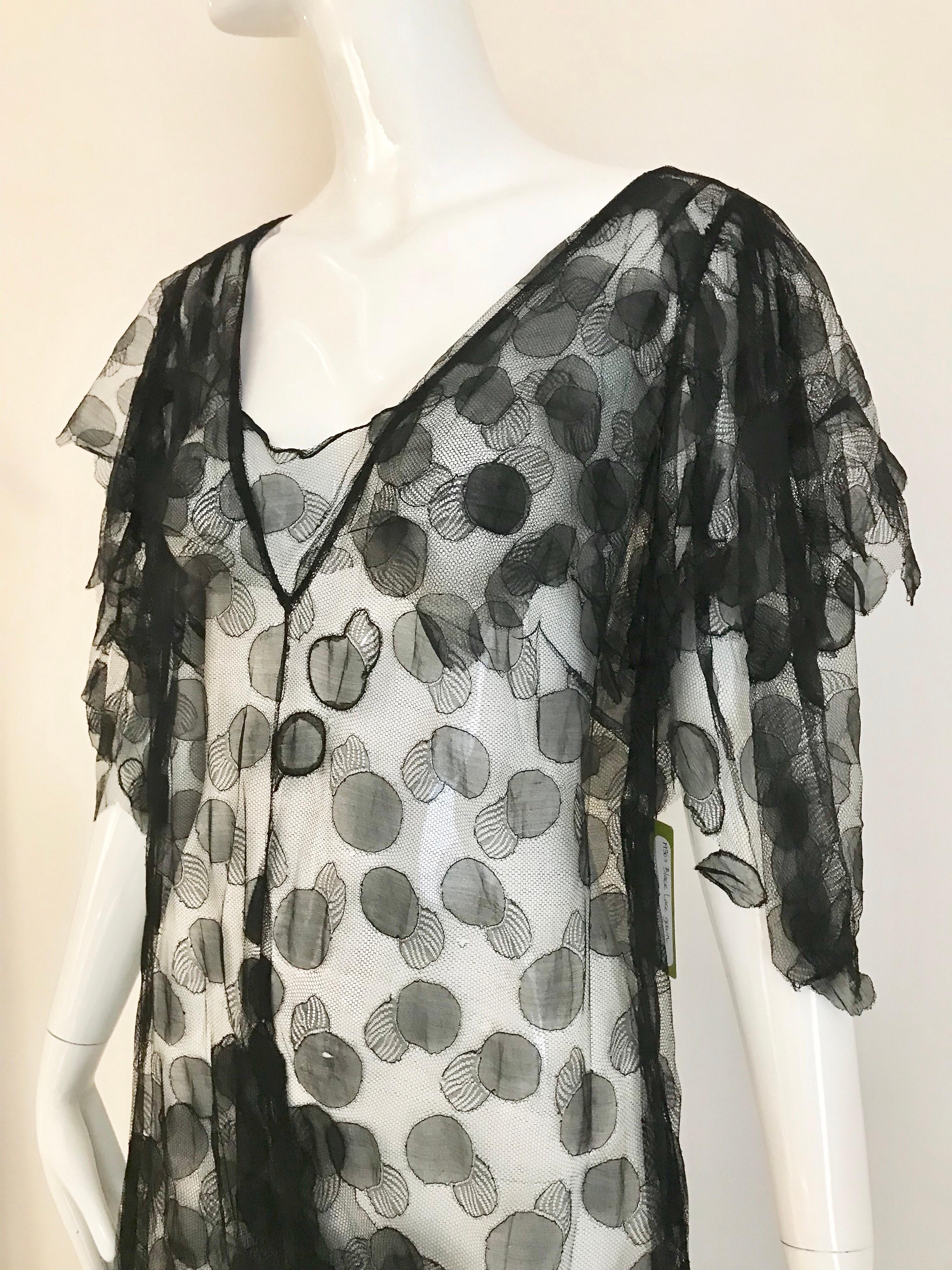 Women's 1930s Black Lace Gown