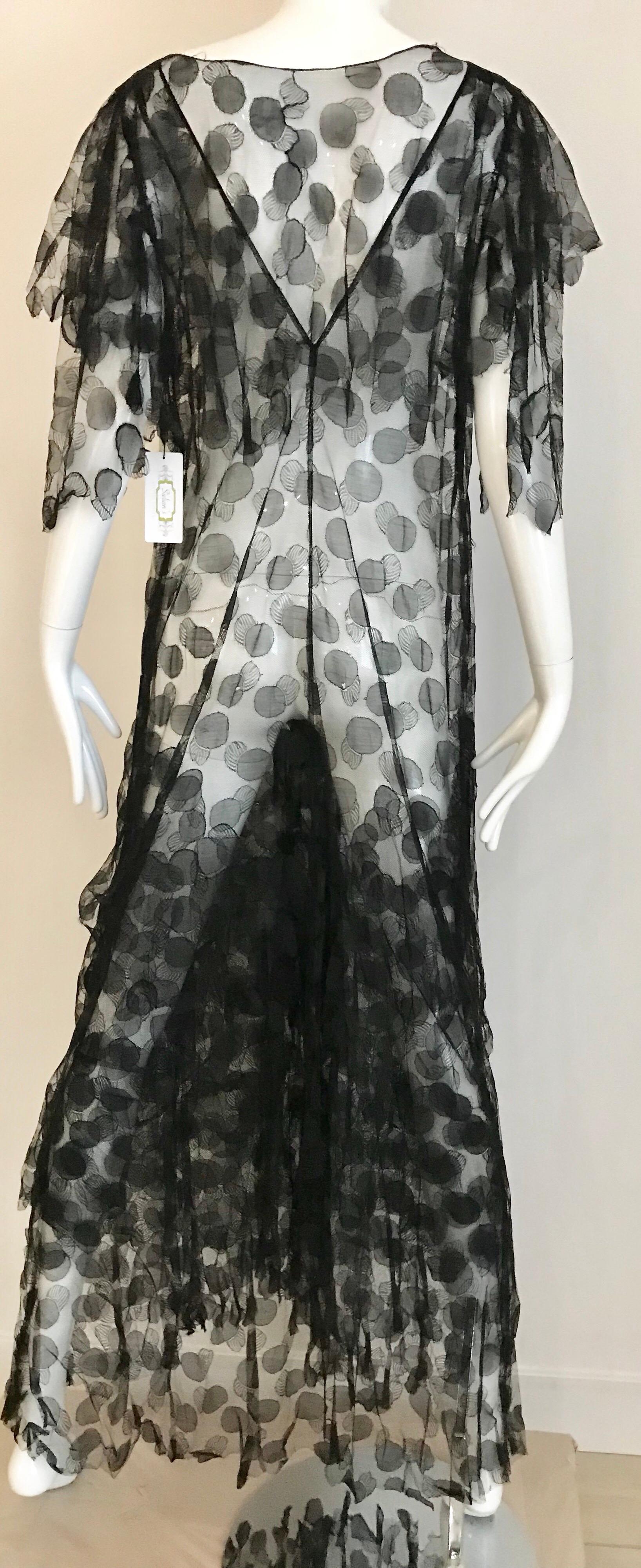 1930s Black Lace Gown Damen