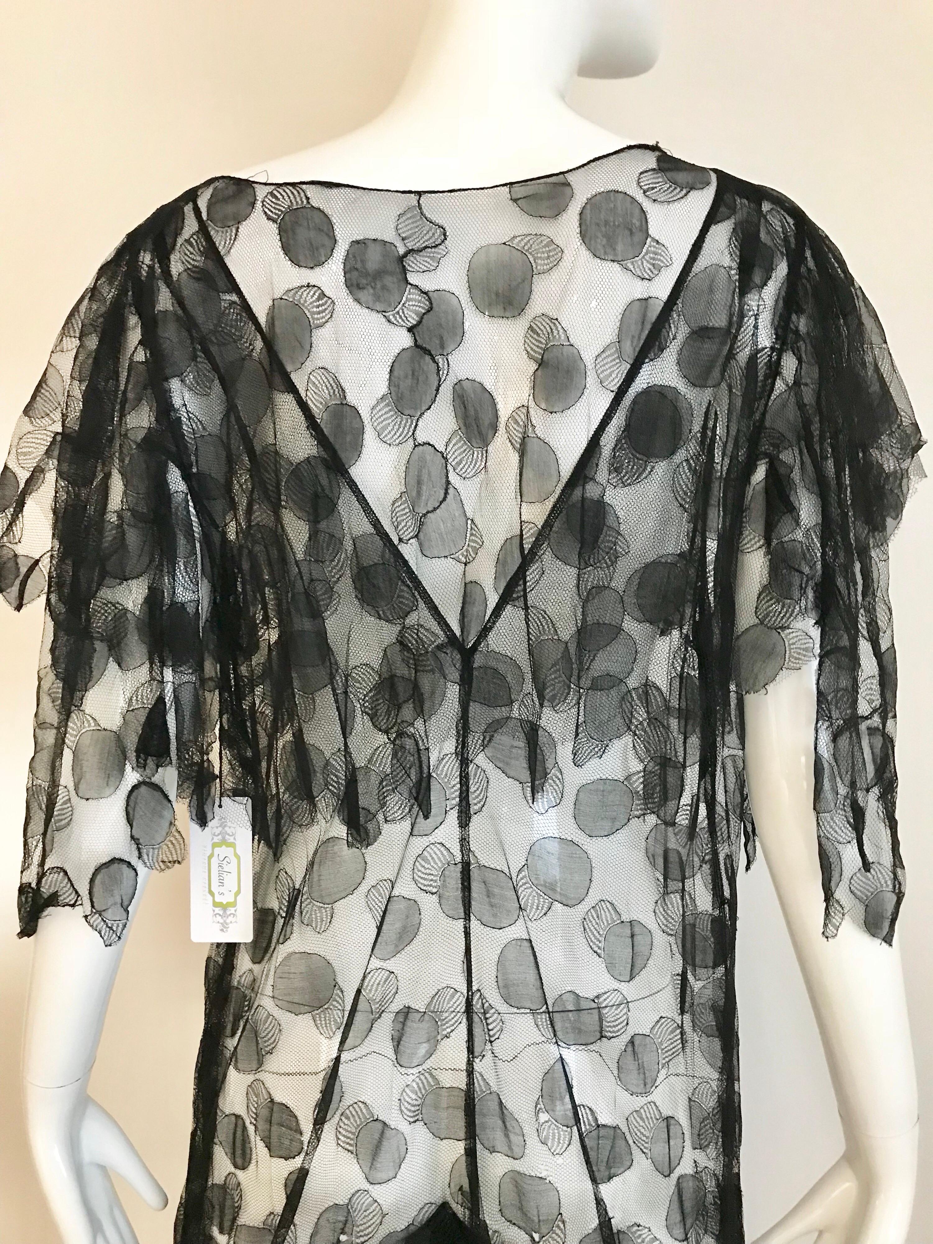 1930s Black Lace Gown 1