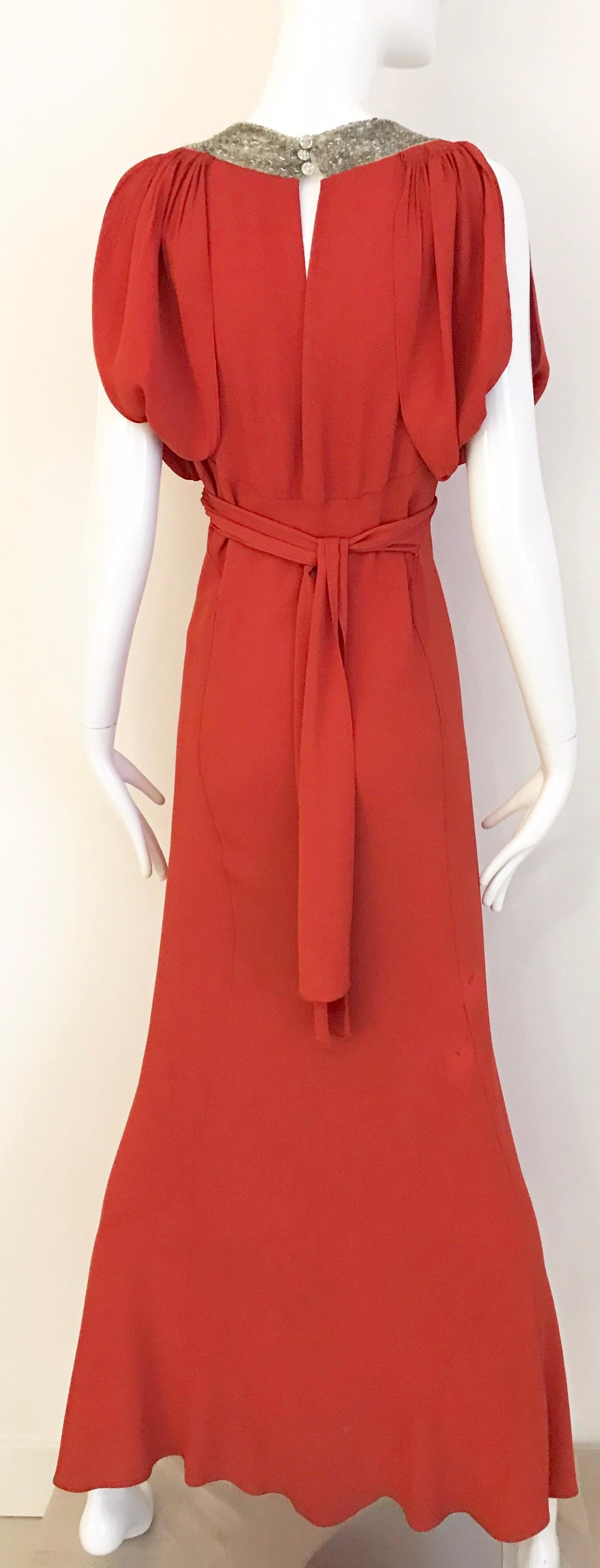 red 1930s dress