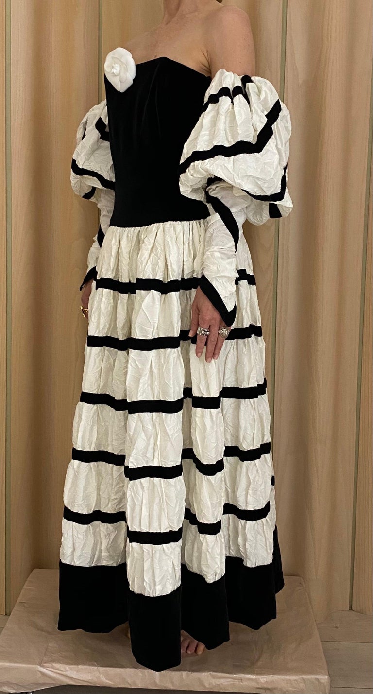 Chanel Vintage Chanel Black Velvet Gown as seen on Oscar's 2023