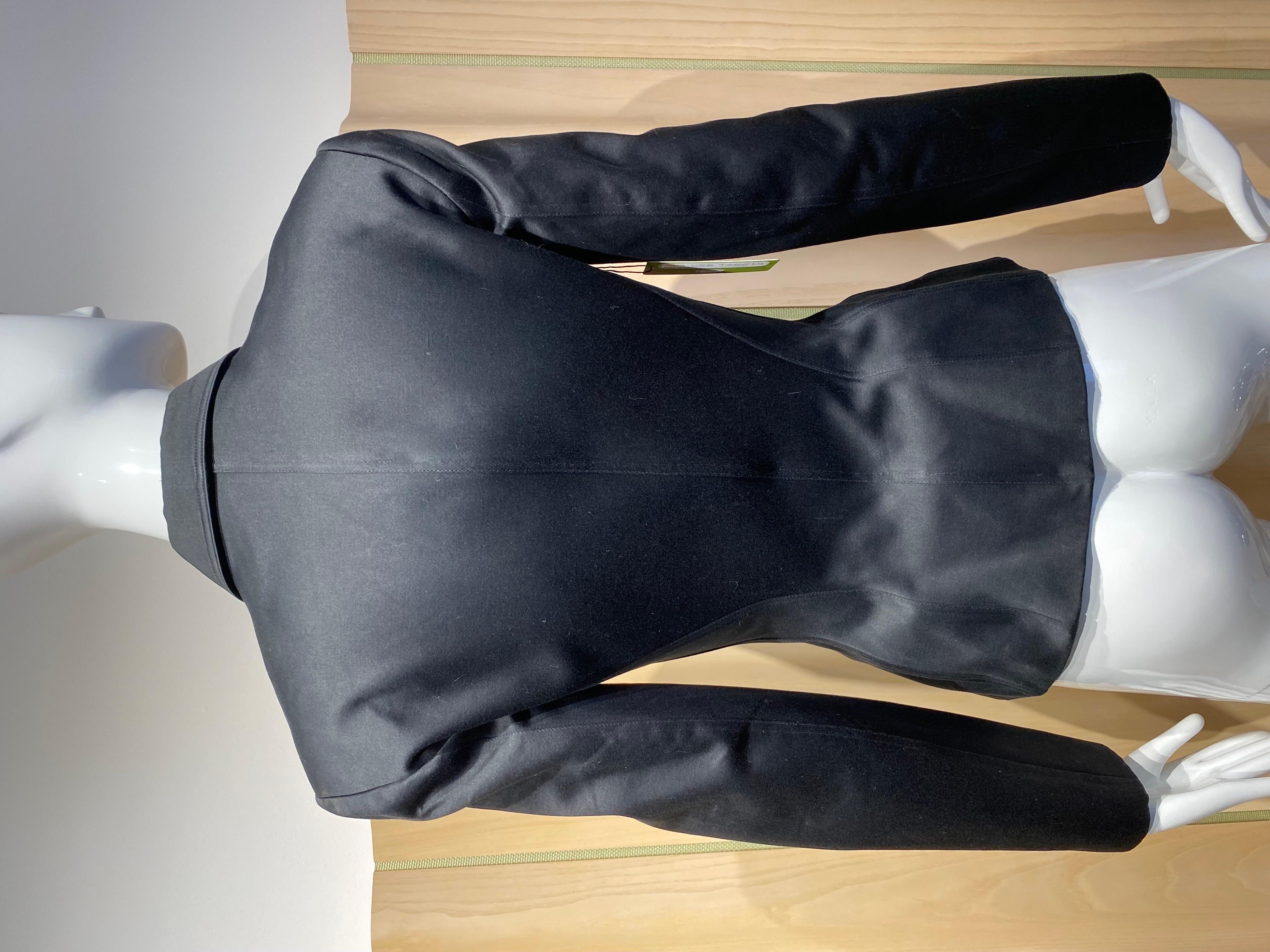 80S ALAIA black cotton fitted blazer In Good Condition In Beverly Hills, CA