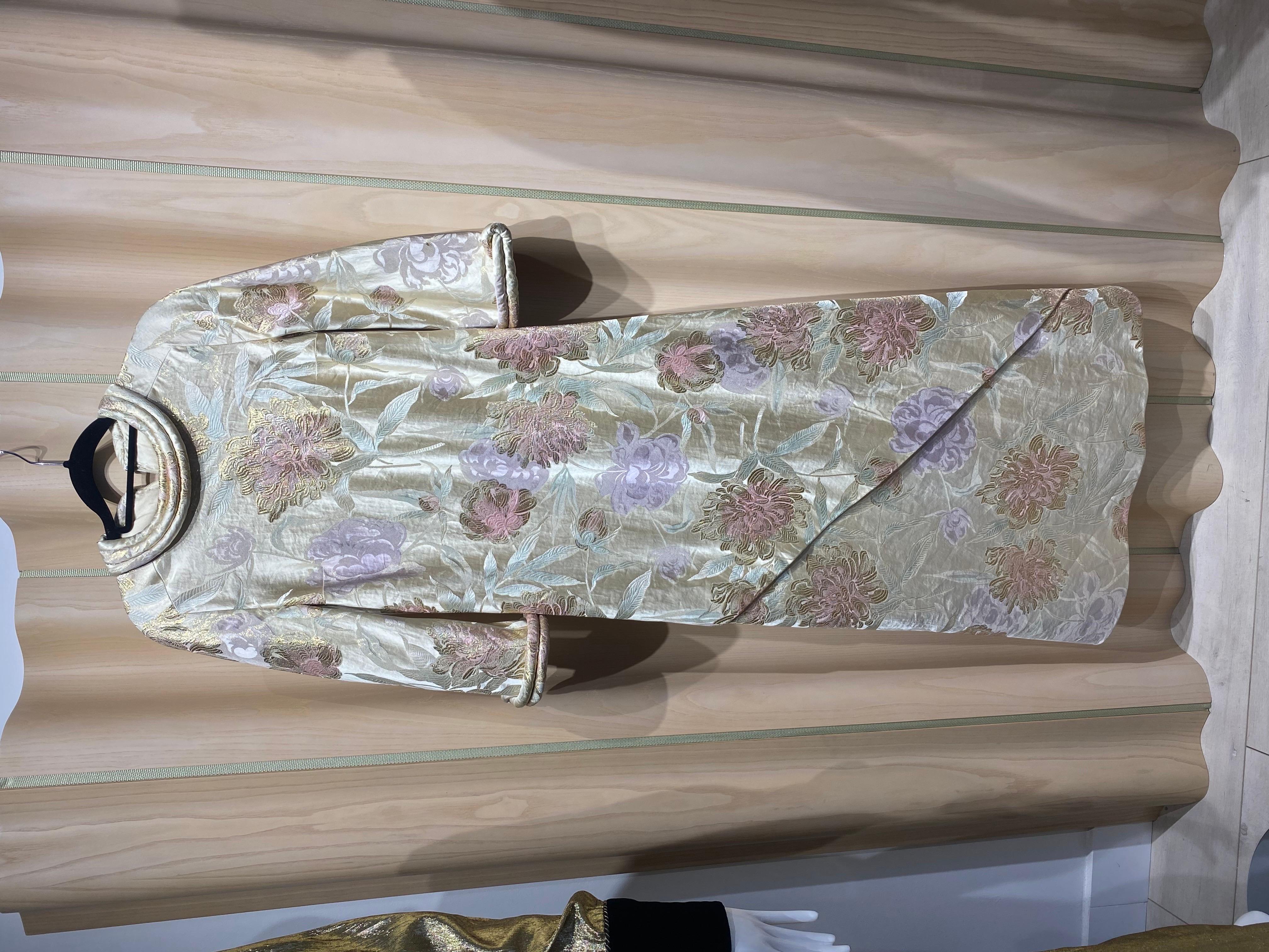 1960s CARDINALI silk brocade jacquard dress For Sale 4