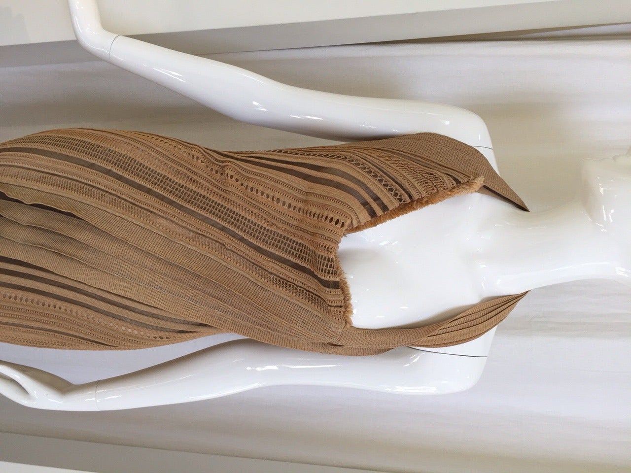 Brown 1990s Gianfranco Ferre knit dress