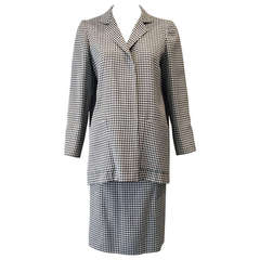 Chistian Dior PRINTEMPS- ETE 1979 plaid swing coat and skirt