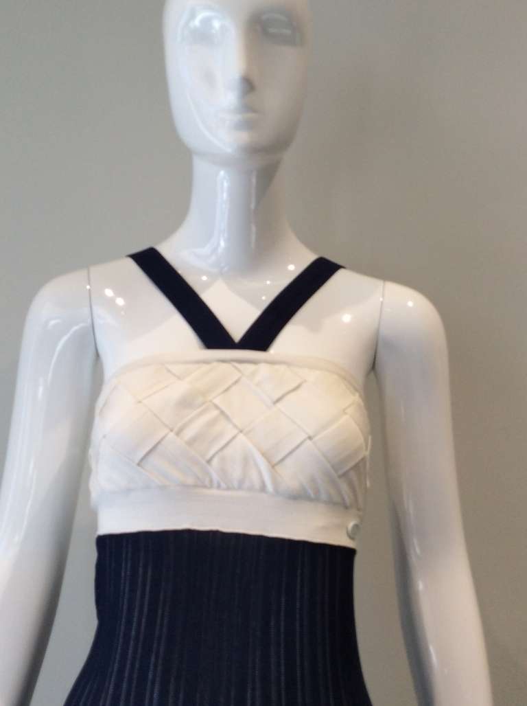 CHANEL halter knit dress