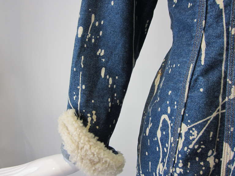 gaultier jeans blood flocky print coat | legaleagle.co.nz