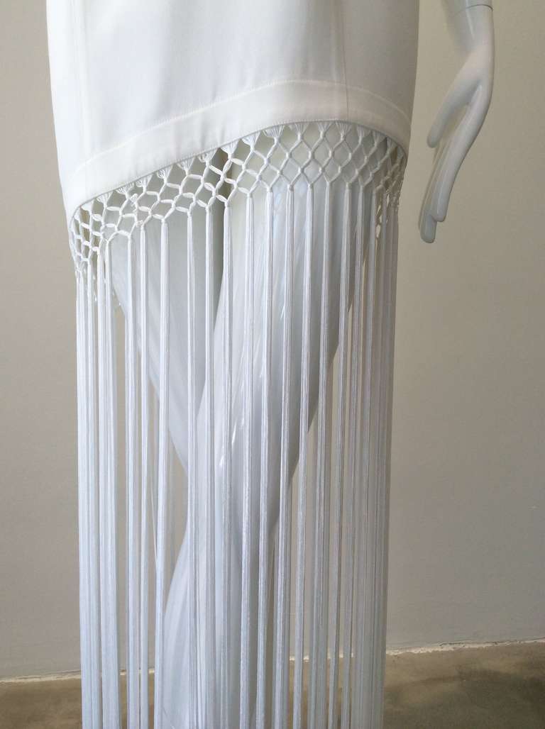 Thierry Mugler tassle dress In Excellent Condition In Beverly Hills, CA